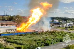 Газораспределительная станция загорелась в российском регионе