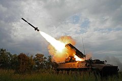 Несколько взрывов прогремело в небе над Донецком